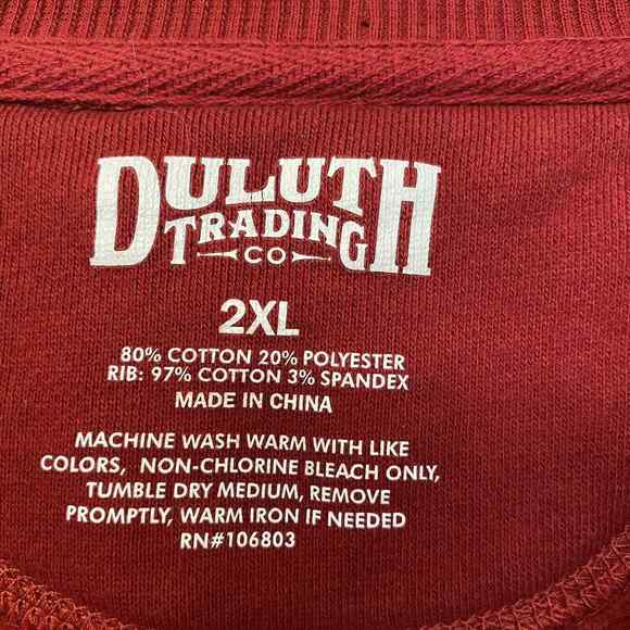 Duluth Trading Sweater Adult Womens 2XL Red Thick Heavy Pockets - Picture 6 of 6